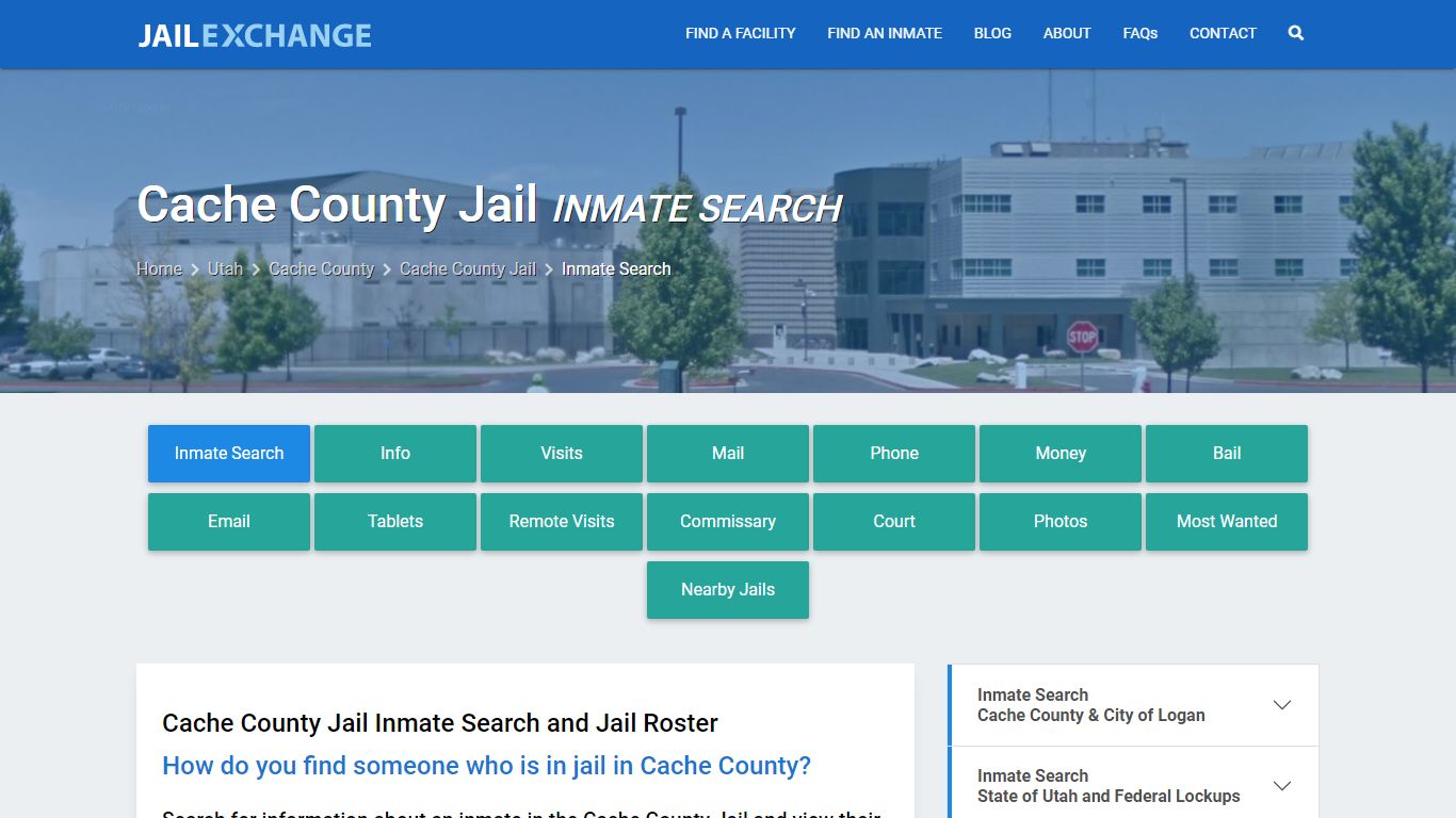 Inmate Search: Roster & Mugshots - Cache County Jail, UT